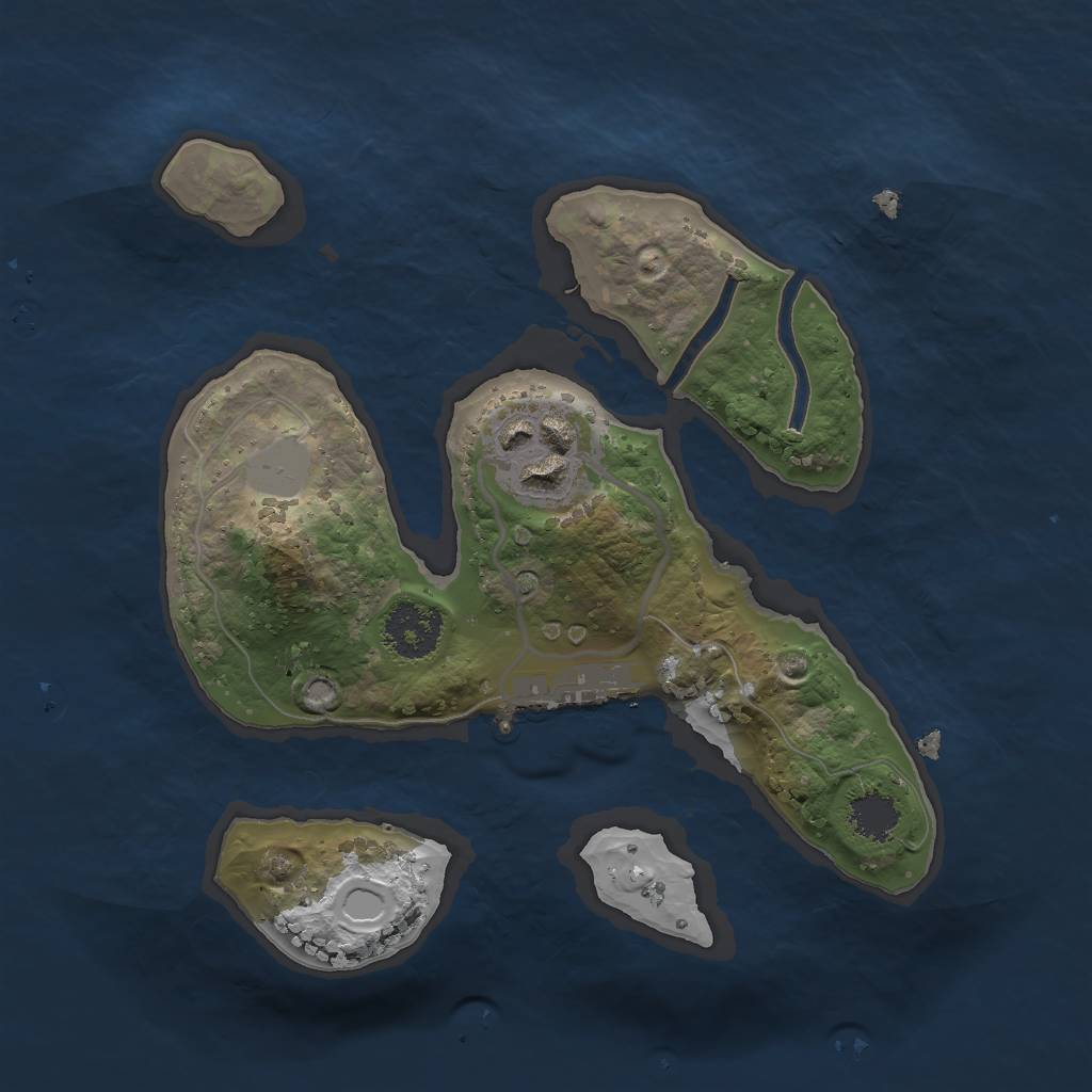 Rust Map: Procedural Map, Size: 2000, Seed: 1724970036, 7 Monuments