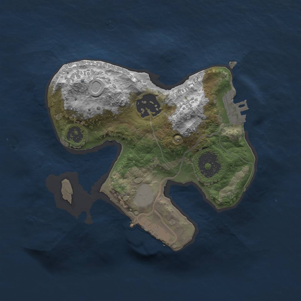 Rust Map: Procedural Map, Size: 1900, Seed: 1234, 8 Monuments