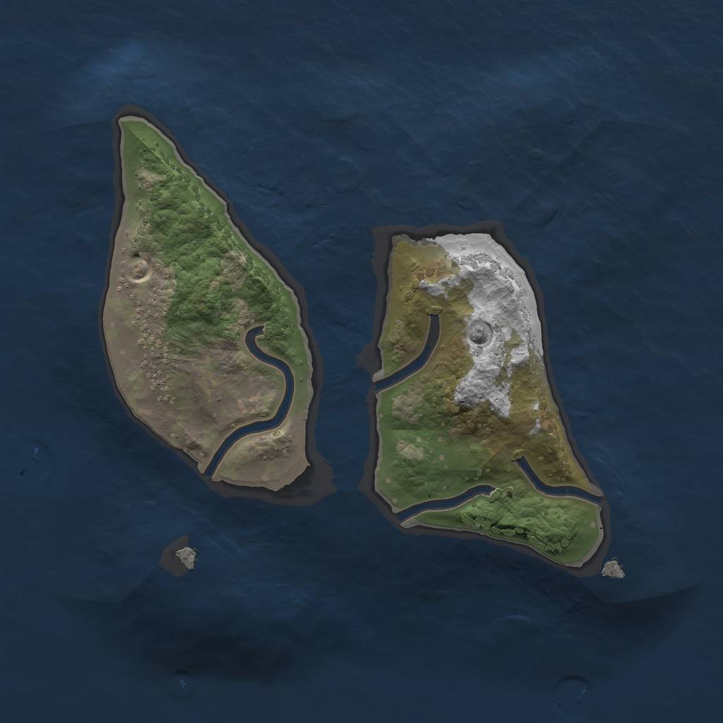 Rust Map: Procedural Map, Size: 1750, Seed: 1358124493, 5 Monuments