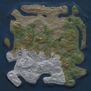 Thumbnail Rust Map: Procedural Map, Size: 4300, Seed: 2147483647, 19 Monuments
