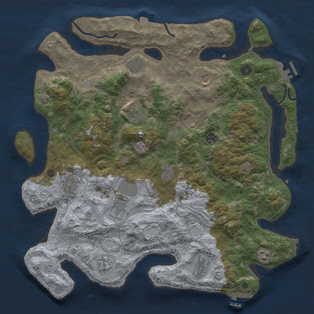 Rust Map: Procedural Map, Size: 4300, Seed: 2147483647, 19 Monuments