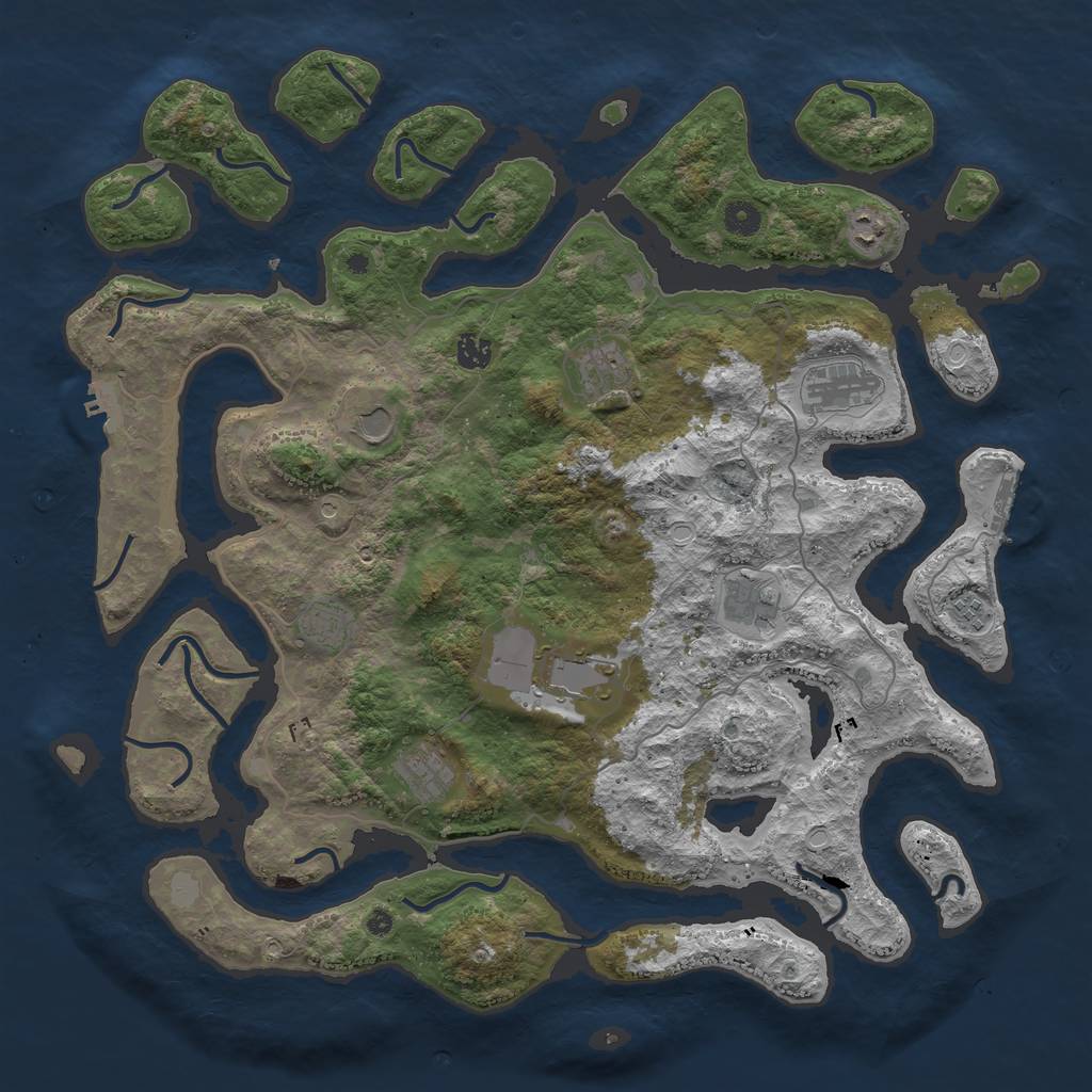 Rust Map: Procedural Map, Size: 4500, Seed: 1965120, 18 Monuments