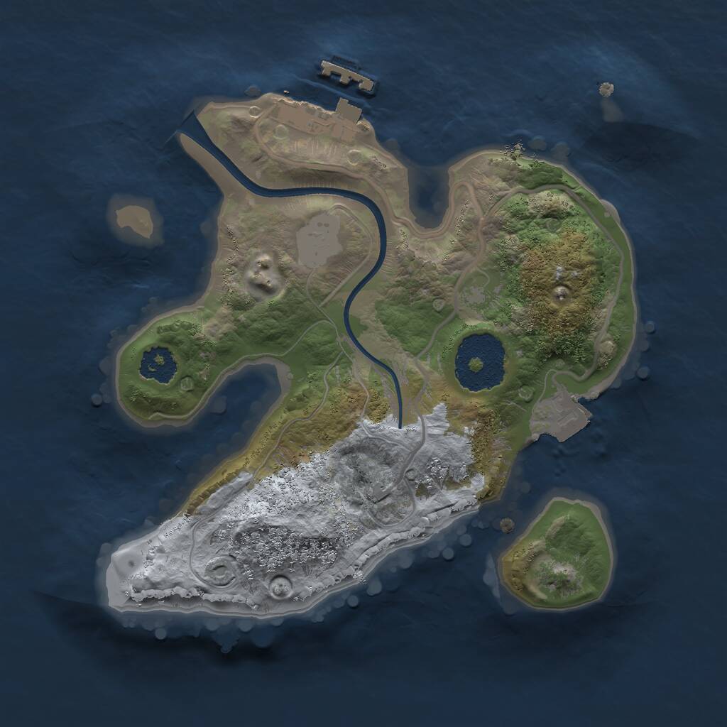 Rust Map: Procedural Map, Size: 2000, Seed: 85584624, 2 Monuments