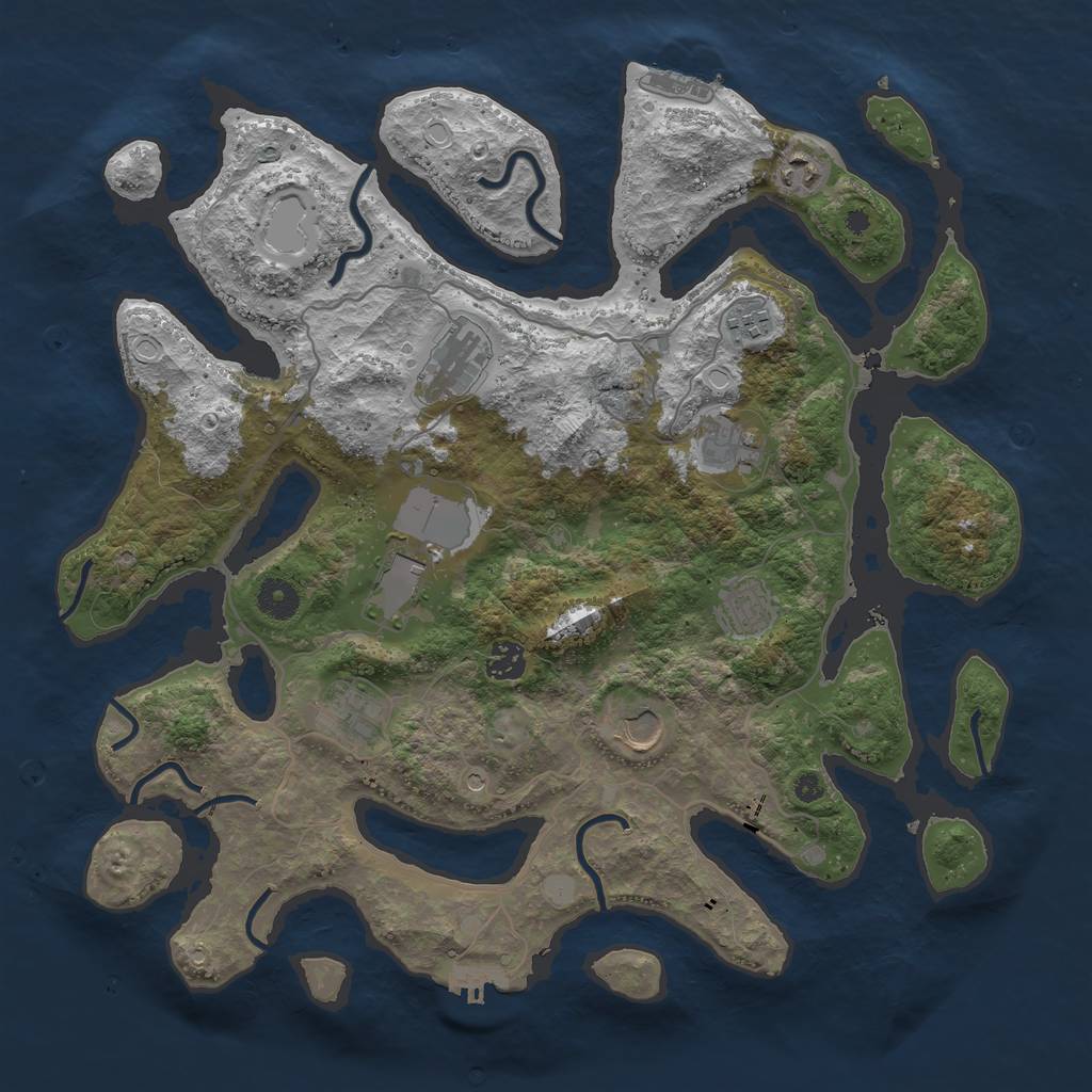 Rust Map: Procedural Map, Size: 4000, Seed: 26111991, 17 Monuments
