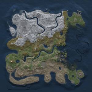 Thumbnail Rust Map: Procedural Map, Size: 4000, Seed: 48, 14 Monuments