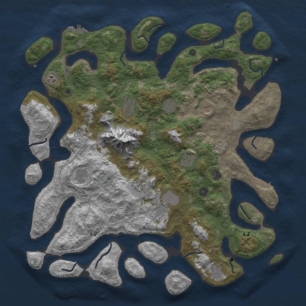 Rust Map: Procedural Map, Size: 5000, Seed: 2120339, 19 Monuments