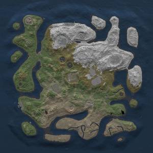 Thumbnail Rust Map: Procedural Map, Size: 4000, Seed: 28, 17 Monuments