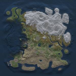Thumbnail Rust Map: Procedural Map, Size: 4000, Seed: 28, 14 Monuments