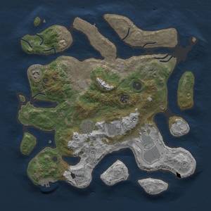 Thumbnail Rust Map: Procedural Map, Size: 3500, Seed: 1338, 15 Monuments