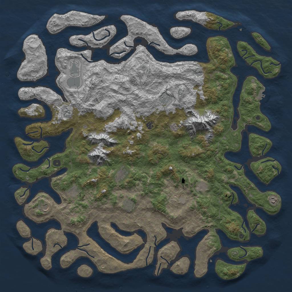 Rust Map: Procedural Map, Size: 6000, Seed: 169, 18 Monuments