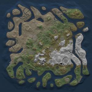 Thumbnail Rust Map: Procedural Map, Size: 5000, Seed: 675436786, 19 Monuments