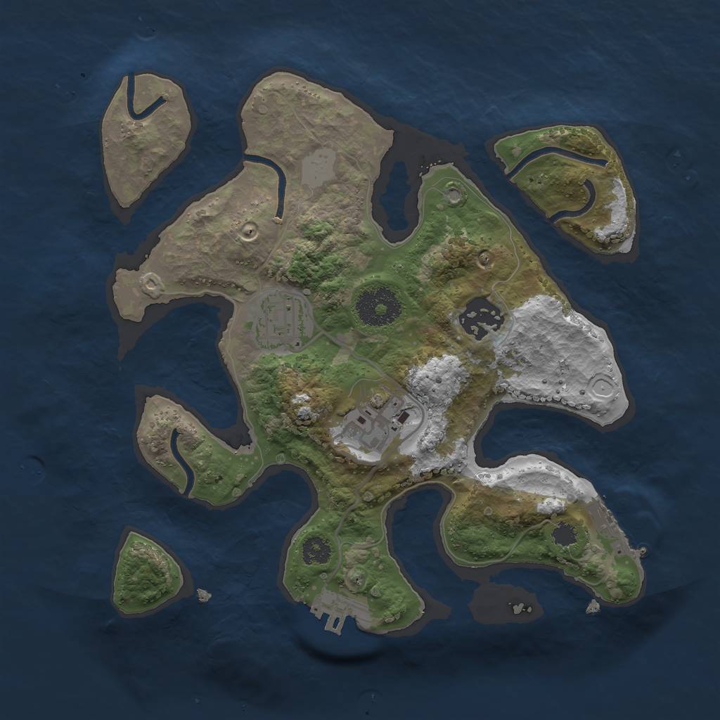 Rust Map: Procedural Map, Size: 2600, Seed: 59, 10 Monuments