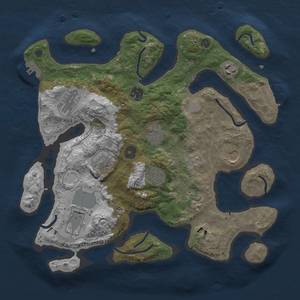 Thumbnail Rust Map: Procedural Map, Size: 3500, Seed: 392062548, 18 Monuments