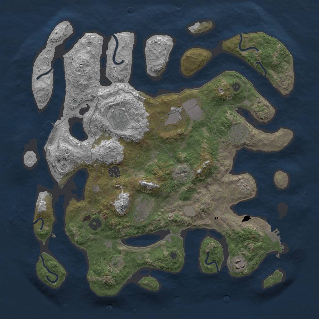 Rust Map: Procedural Map, Size: 4000, Seed: 196519, 15 Monuments