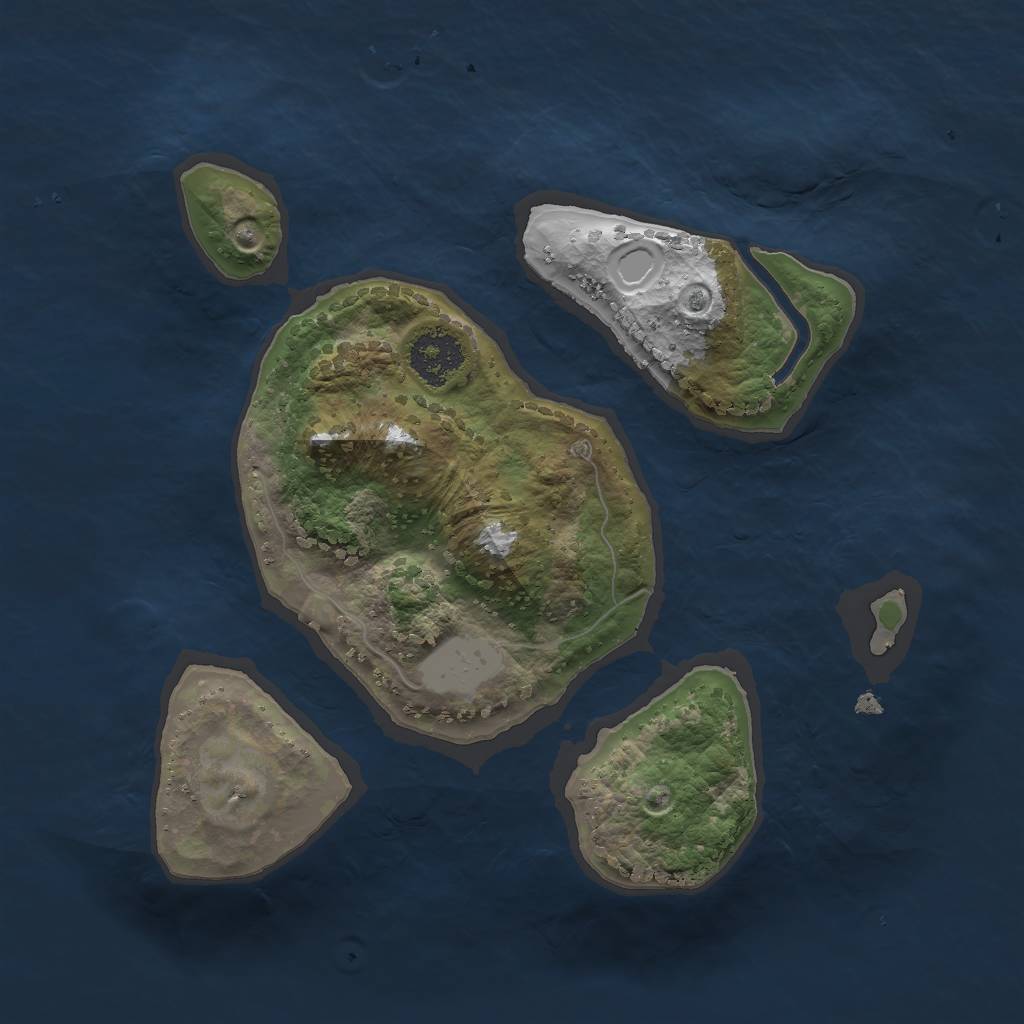 Rust Map: Procedural Map, Size: 2000, Seed: 1902345, 5 Monuments