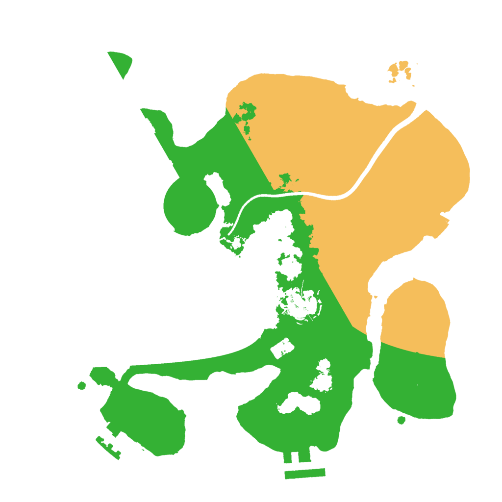 Biome Rust Map: Procedural Map, Size: 2500, Seed: 92101194