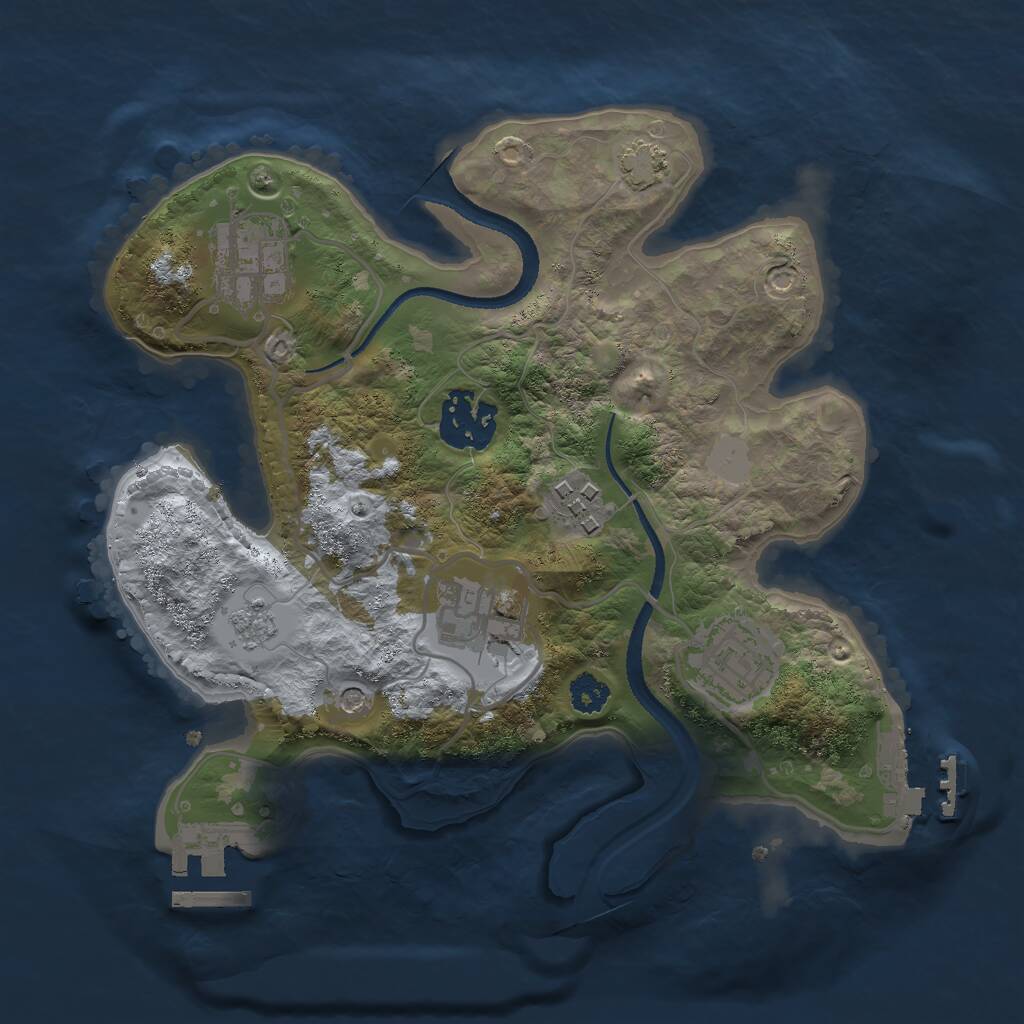 Rust Map: Procedural Map, Size: 2600, Seed: 511, 11 Monuments