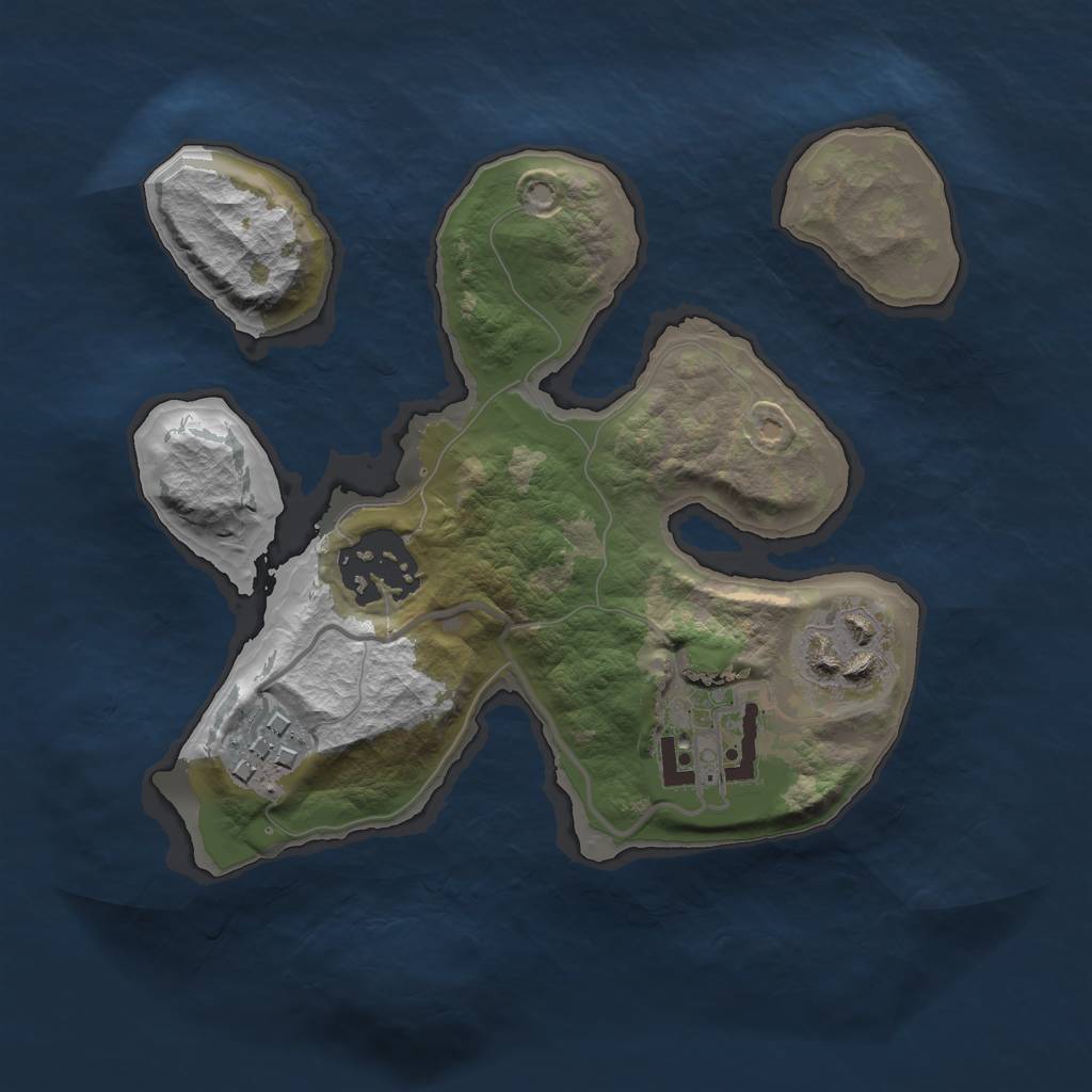 Rust Map: Barren, Size: 2100, Seed: 2018, 6 Monuments