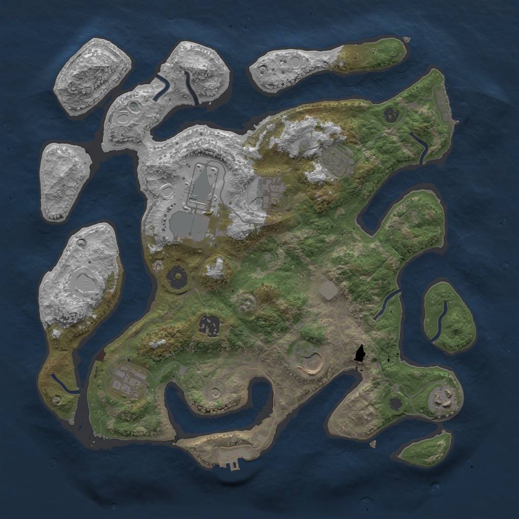 Rust Map: Procedural Map, Size: 3550, Seed: 149471, 15 Monuments
