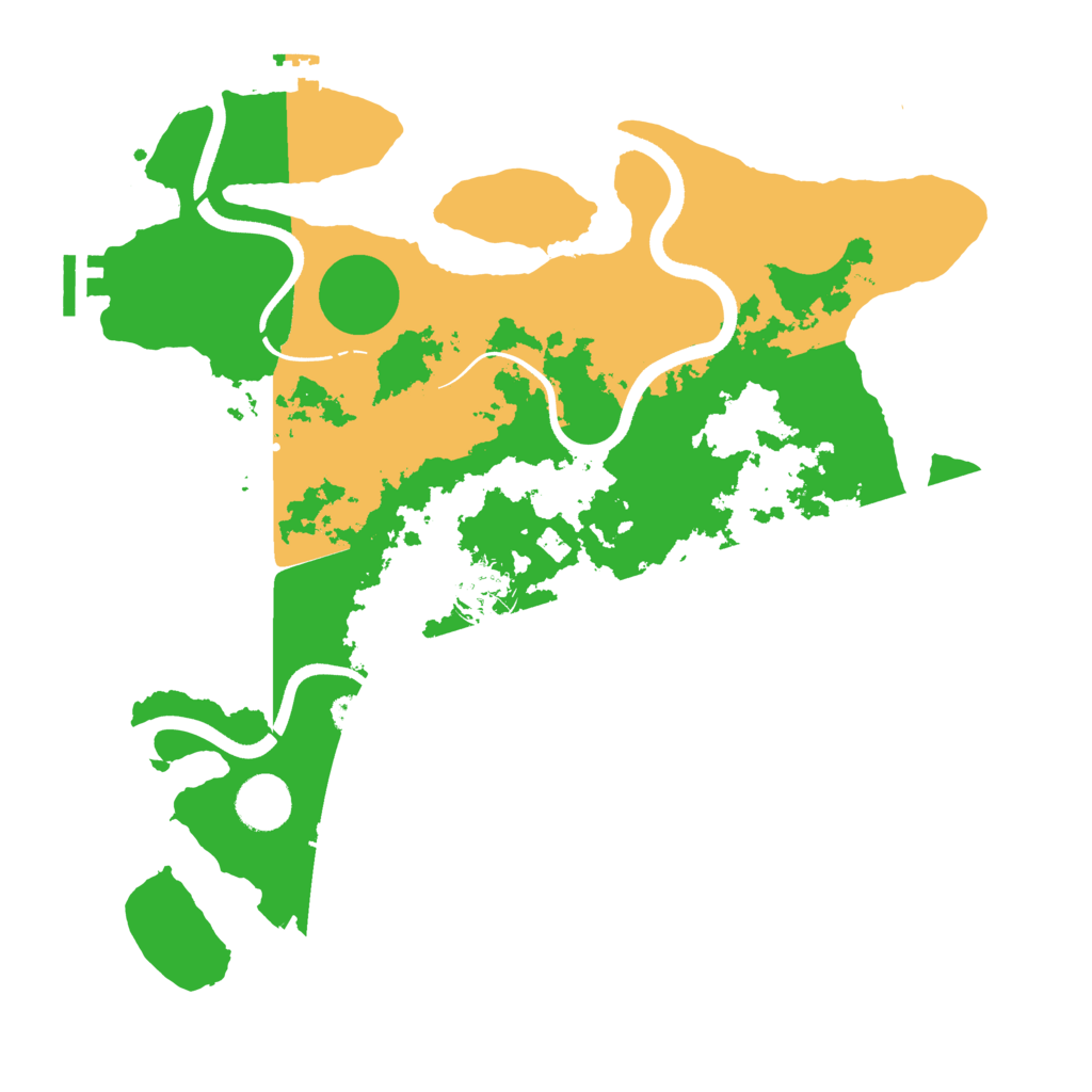 Biome Rust Map: Procedural Map, Size: 3600, Seed: 572498289