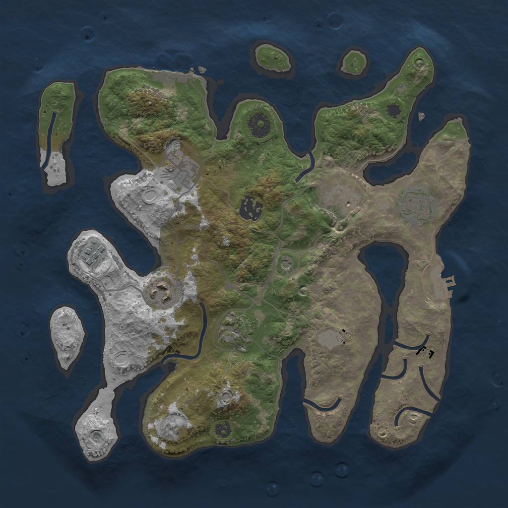 Rust Map: Procedural Map, Size: 3200, Seed: 15238, 15 Monuments