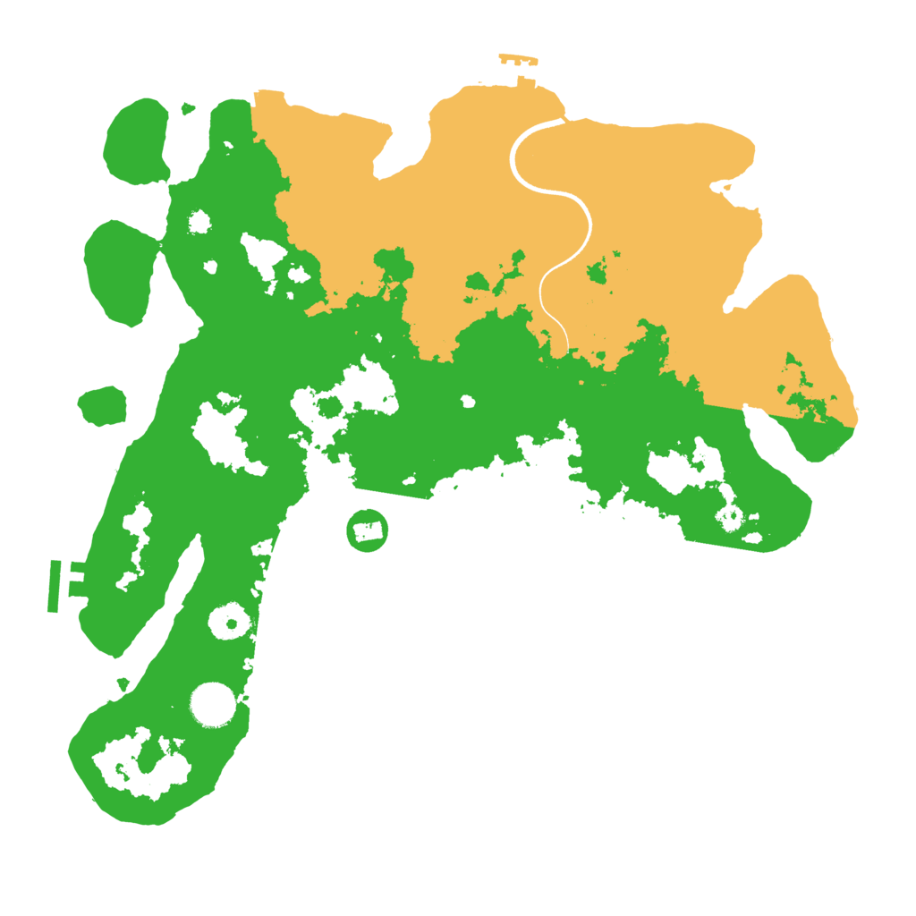 Biome Rust Map: Procedural Map, Size: 3550, Seed: 517480