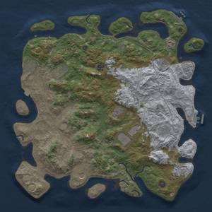 Thumbnail Rust Map: Procedural Map, Size: 4500, Seed: 450, 19 Monuments