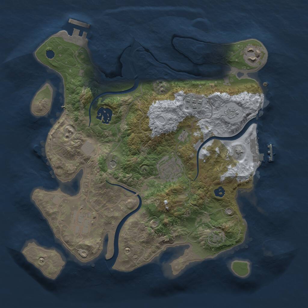 Rust Map: Procedural Map, Size: 2900, Seed: 8479, 11 Monuments