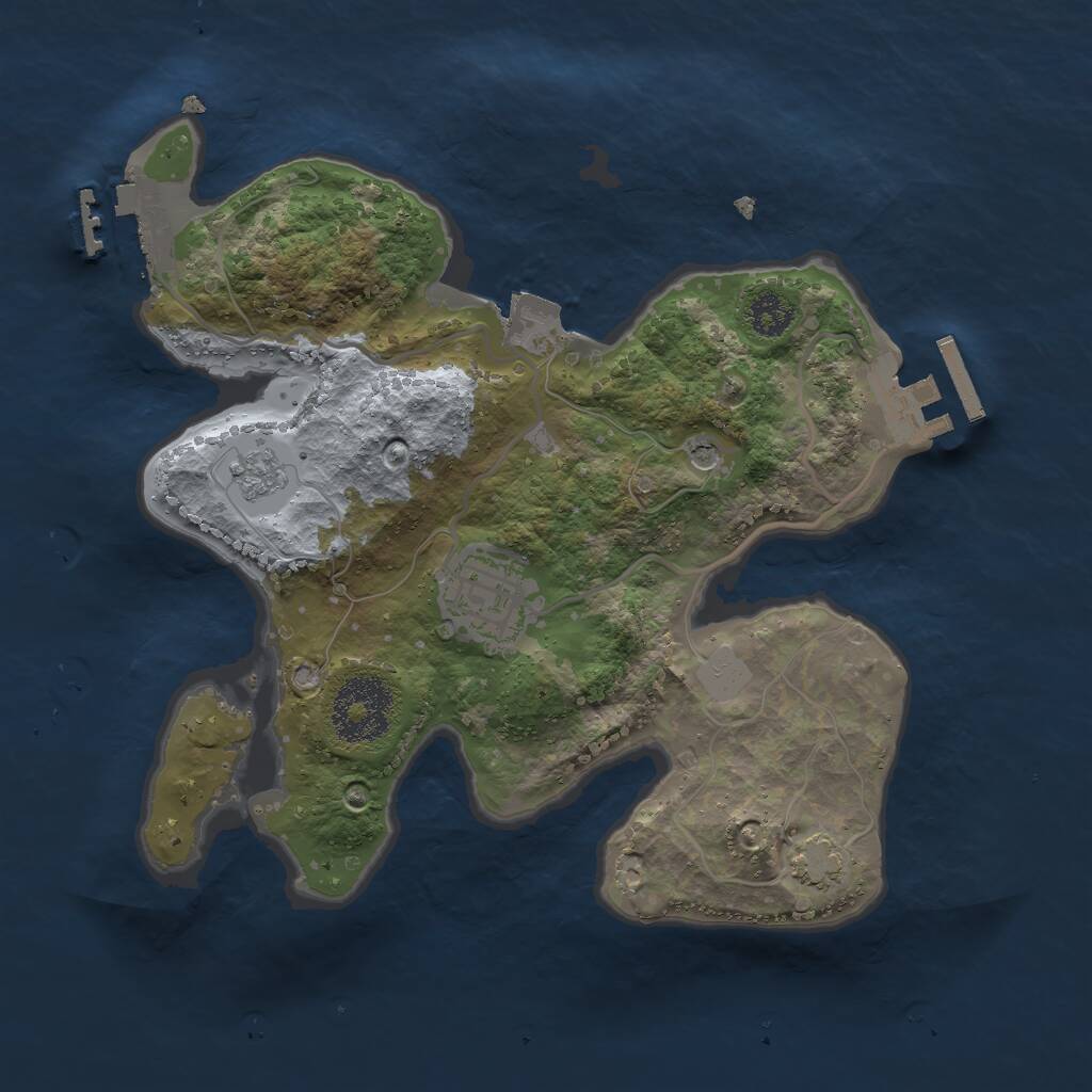 Rust Map: Procedural Map, Size: 2500, Seed: 506838429, 7 Monuments