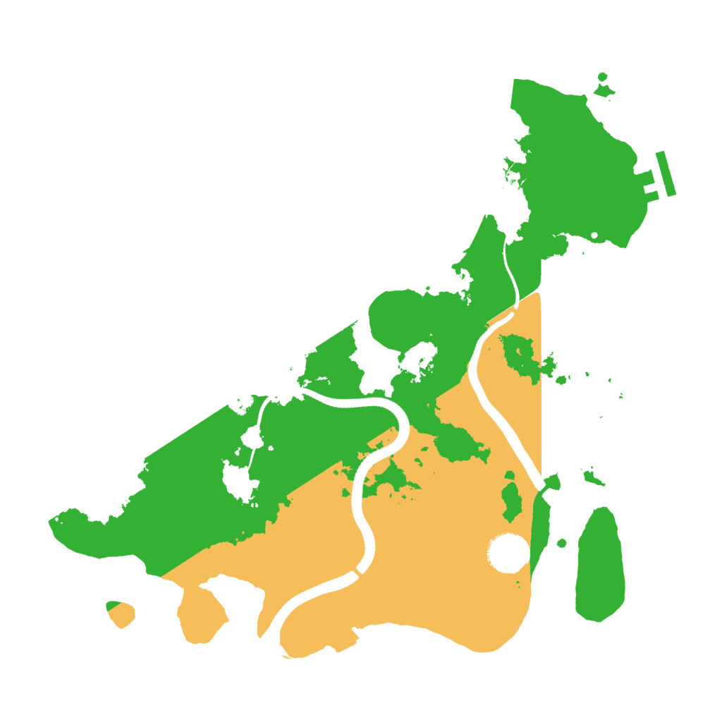 Biome Rust Map: Procedural Map, Size: 3200, Seed: 129044988