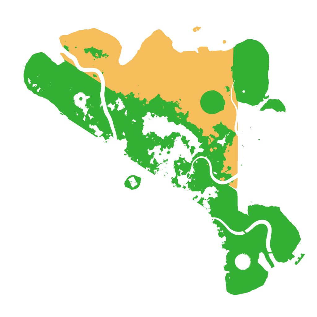 Biome Rust Map: Procedural Map, Size: 3550, Seed: 54381