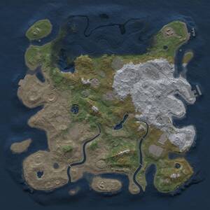 Thumbnail Rust Map: Procedural Map, Size: 4000, Seed: 1337, 15 Monuments