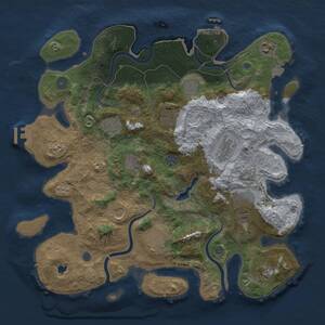 Thumbnail Rust Map: Procedural Map, Size: 4000, Seed: 1337, 19 Monuments