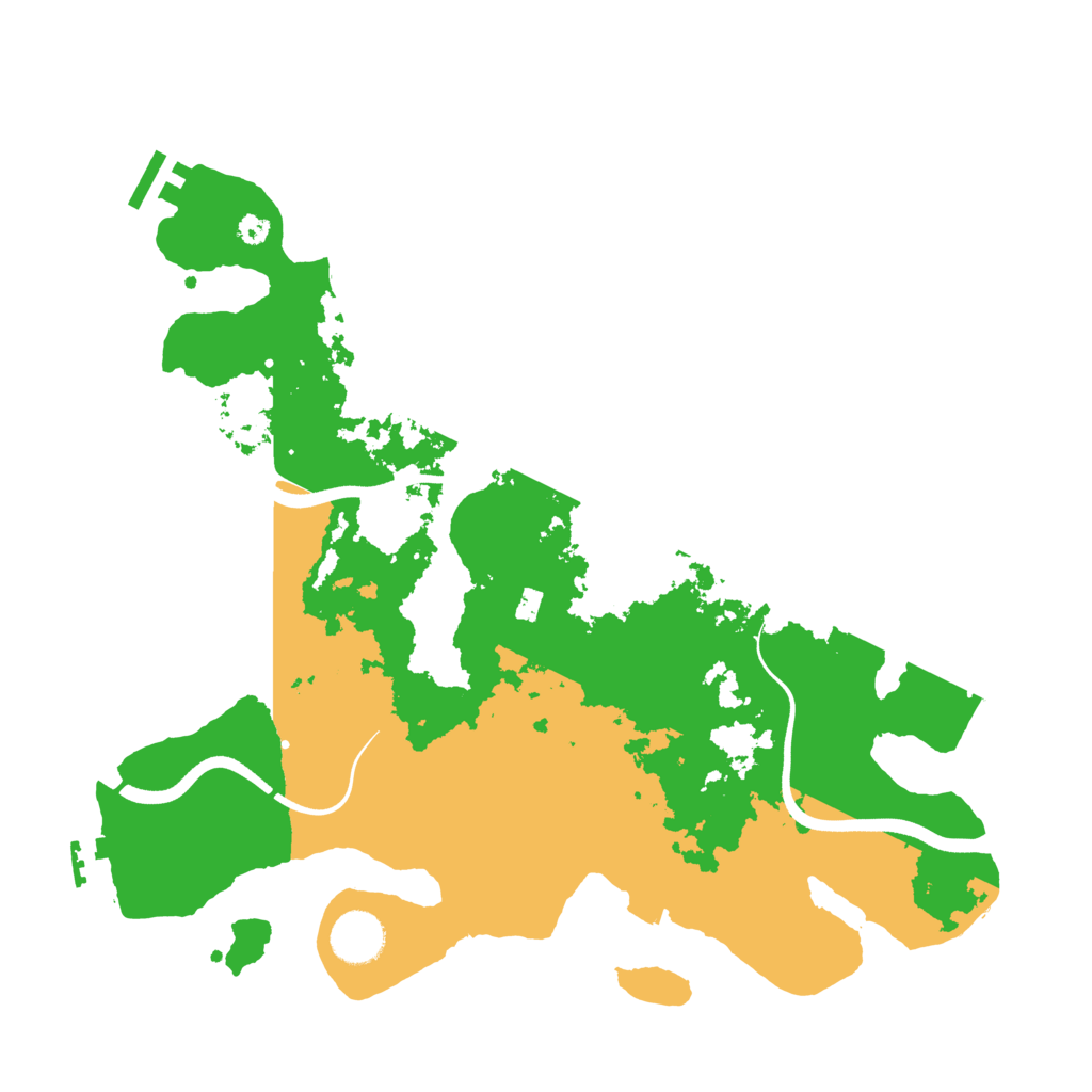 Biome Rust Map: Procedural Map, Size: 3600, Seed: 1025