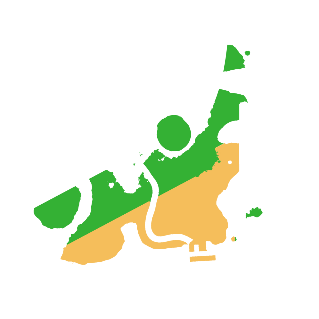 Biome Rust Map: Procedural Map, Size: 2500, Seed: 654142021