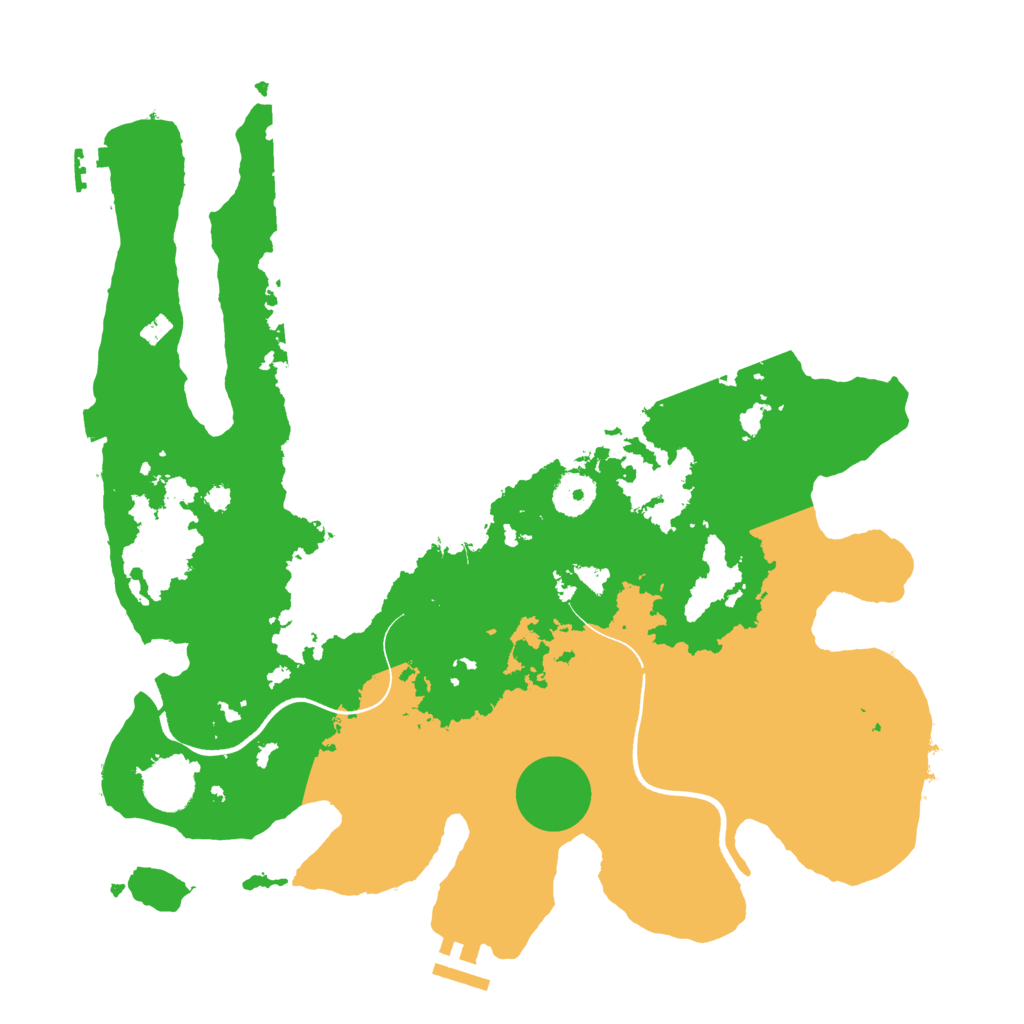 Biome Rust Map: Procedural Map, Size: 3600, Seed: 1133720465
