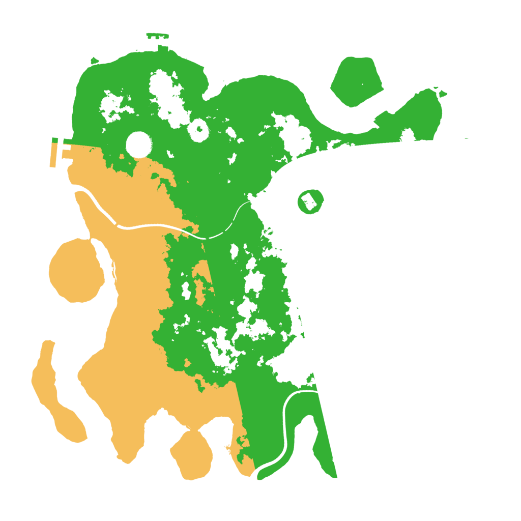 Biome Rust Map: Procedural Map, Size: 3550, Seed: 505101