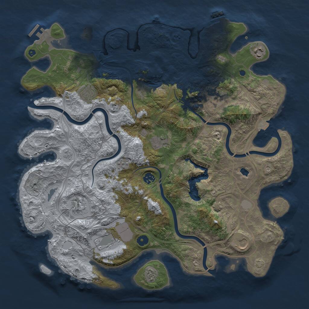 Rust Map: Procedural Map, Size: 4250, Seed: 1903381978, 15 Monuments