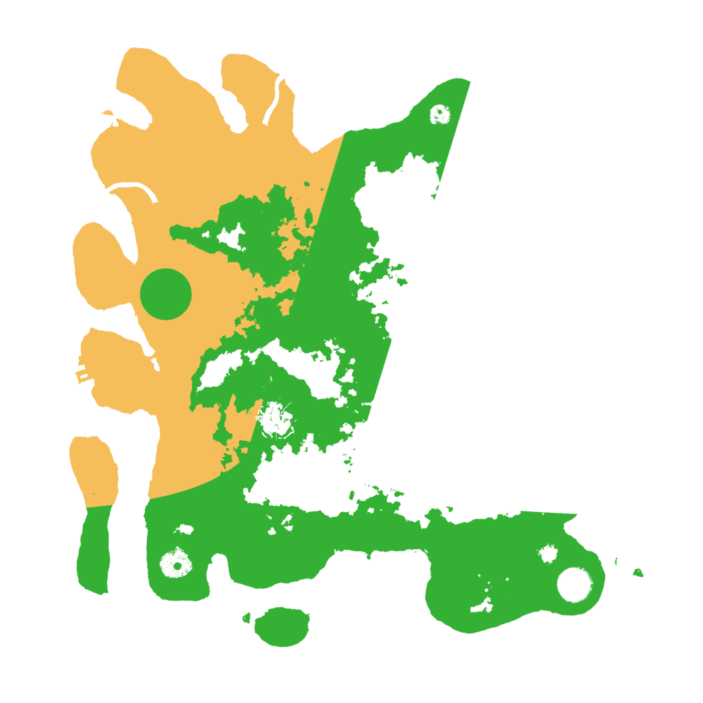 Biome Rust Map: Procedural Map, Size: 3600, Seed: 25399