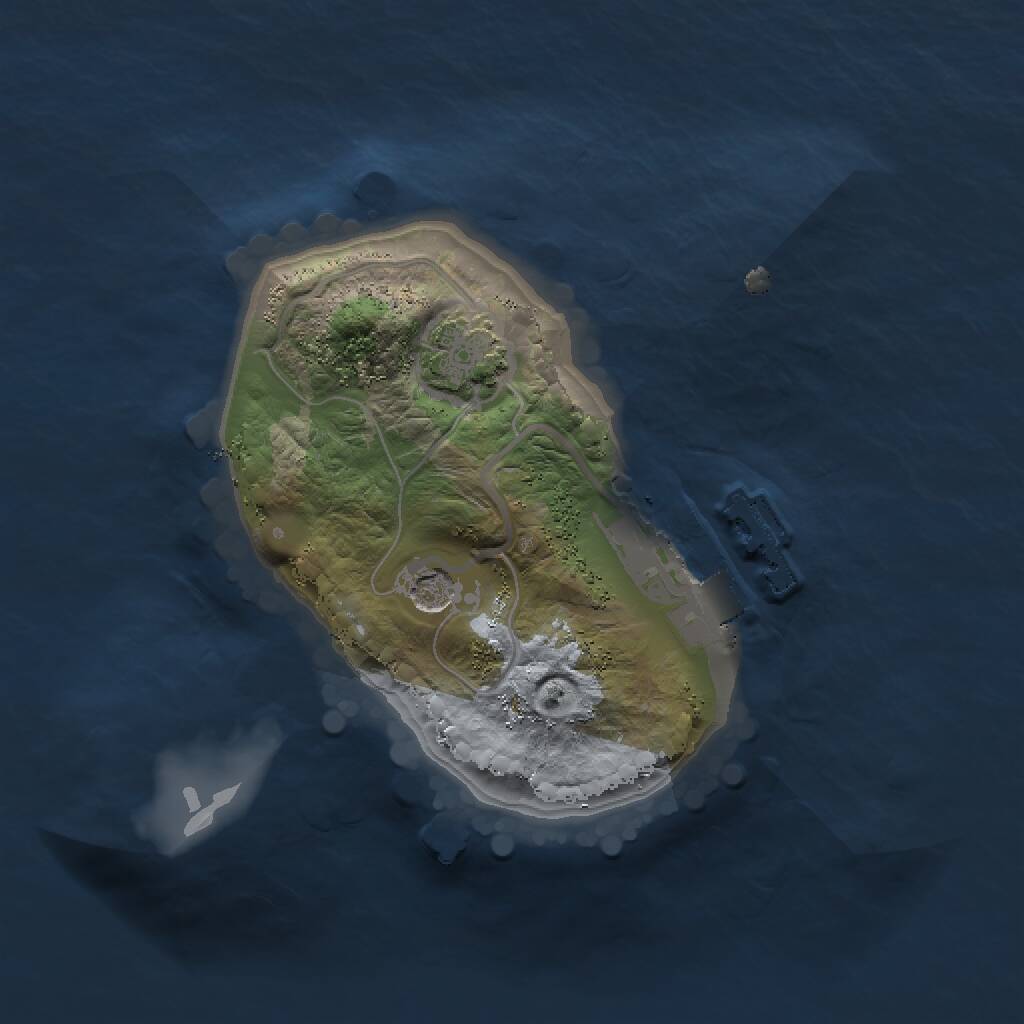 Rust Map: Procedural Map, Size: 1500, Seed: 1020554475, 4 Monuments