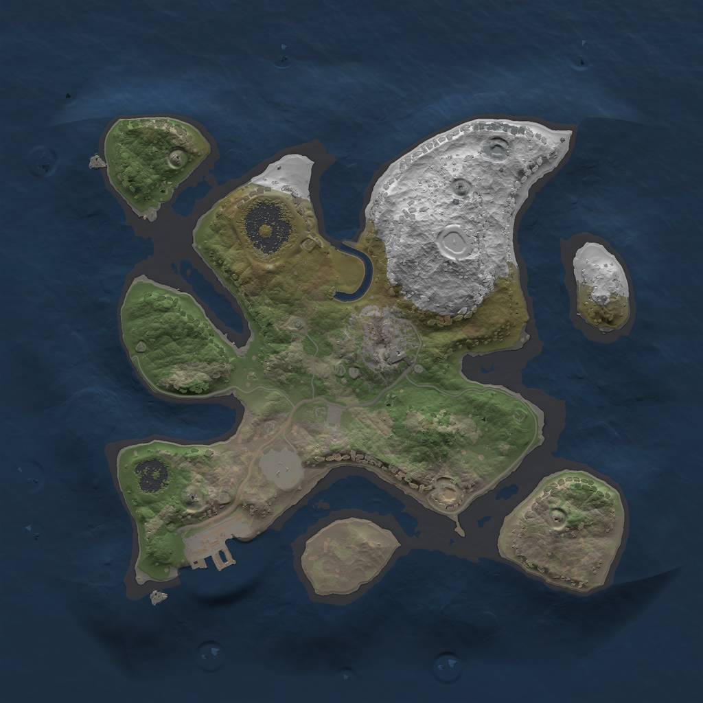 Rust Map: Procedural Map, Size: 2230, Seed: 13825, 6 Monuments