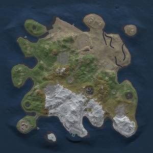 Thumbnail Rust Map: Procedural Map, Size: 3000, Seed: 999, 15 Monuments