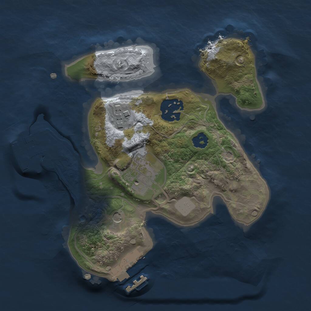 Rust Map: Procedural Map, Size: 2000, Seed: 120932069, 7 Monuments