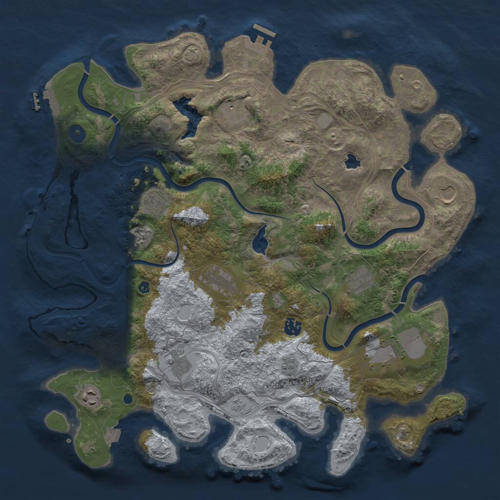 Rust Map: Procedural Map, Size: 4250, Seed: 87092451, 16 Monuments
