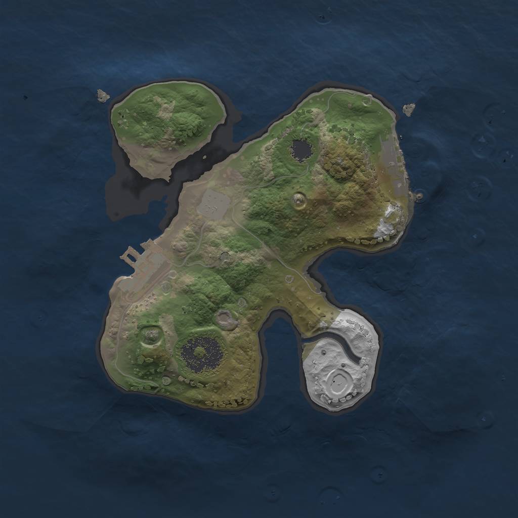 Rust Map: Procedural Map, Size: 2000, Seed: 85392453, 7 Monuments