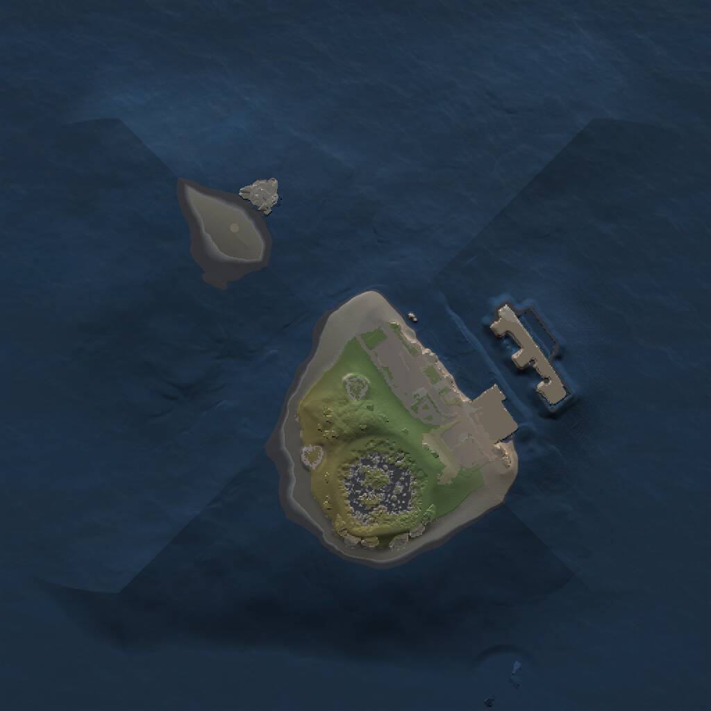 Rust Map: Procedural Map, Size: 1000, Seed: 121, 2 Monuments