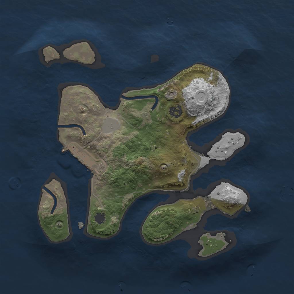 Rust Map: Procedural Map, Size: 2250, Seed: 1875073360, 6 Monuments