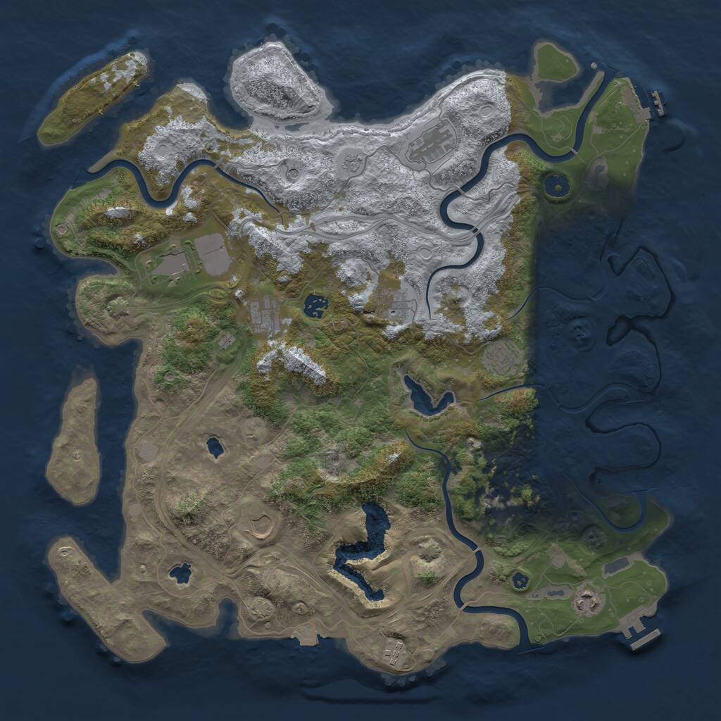 Rust Map: Procedural Map, Size: 4500, Seed: 5934816, 16 Monuments