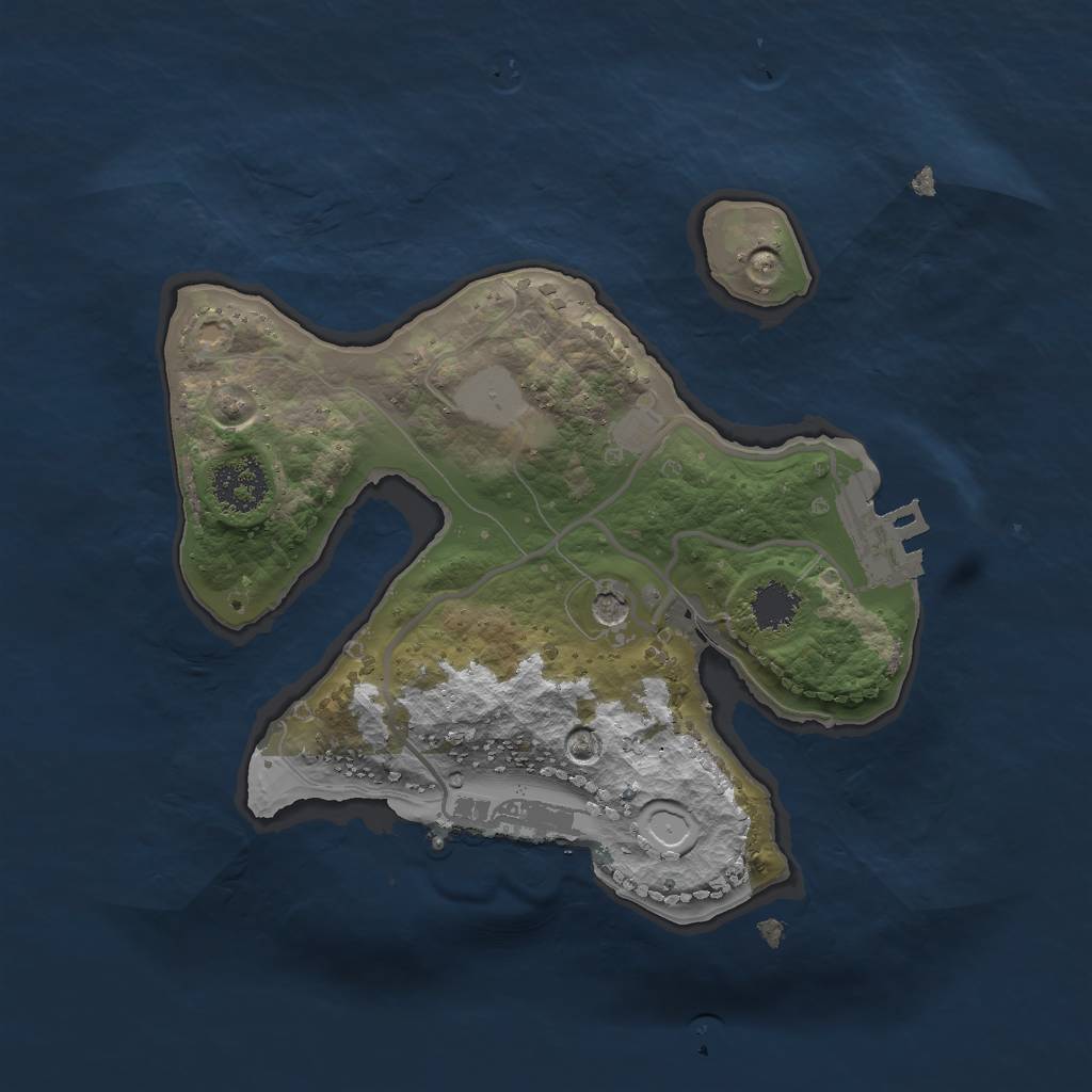 Rust Map: Procedural Map, Size: 2000, Seed: 245348, 8 Monuments