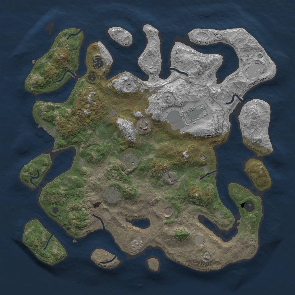 Rust Map: Procedural Map, Size: 4000, Seed: 67372638, 14 Monuments